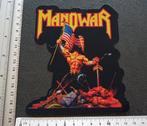 Manowar warriors of the world shaped patch m173---13.5 x 12, Verzamelen, Muziek, Artiesten en Beroemdheden, Nieuw, Kleding, Verzenden