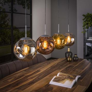 130cm hanglamp rookglas goud zilver roodkoper eettafel lamp beschikbaar voor biedingen