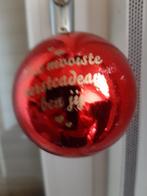 Rode Kerstbal met tekst., Diversen, Kerst, Verzenden, Gebruikt
