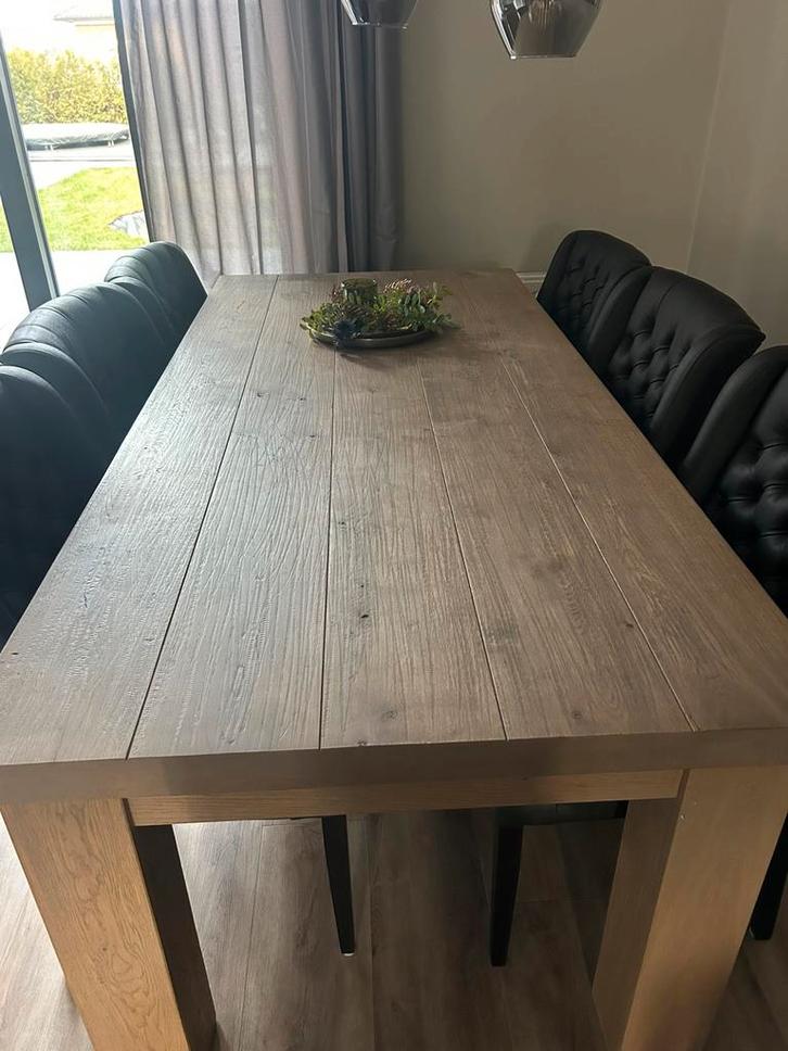 Eetkamer set incl 6 olav stoelen, Huis en Inrichting, Complete eetkamers, Gebruikt, 4 tot 6 stoelen, Ophalen