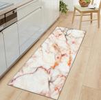 Wit Oranje Marmer Vloerkleed / 3D Kleed Vloermat Mat Stenen, Huis en Inrichting, Stoffering | Tapijten en Kleden, Verzenden, Nieuw