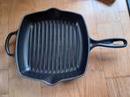 Mooie grillpan Le Creuset, Huis en Inrichting, Keuken | Potten en Pannen, Ophalen of Verzenden, Zo goed als nieuw, Gietijzer, Koekenpan of Braadpan