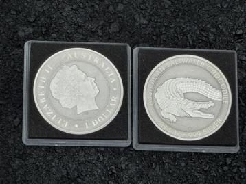 1 oz Zilver Saltwater Crocodile 2014 beschikbaar voor biedingen