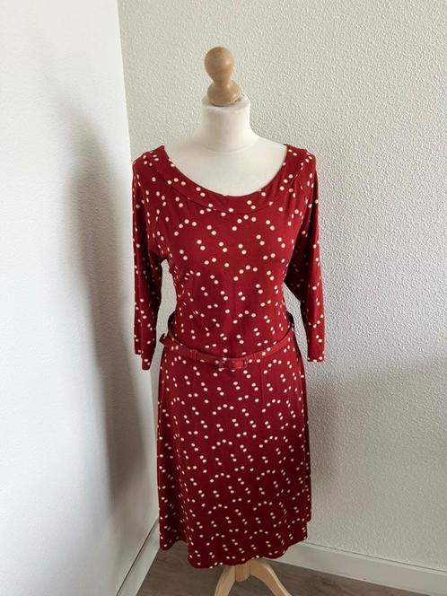King Louie maat XL roest rode jurk 2287, Kleding | Dames, Jurken, Zo goed als nieuw, Maat 46/48 (XL) of groter, Rood, Knielengte