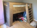 Halfhoogslaper steigerhout met lattenbodem, Ophalen, Gebruikt, Halfhoogslaper