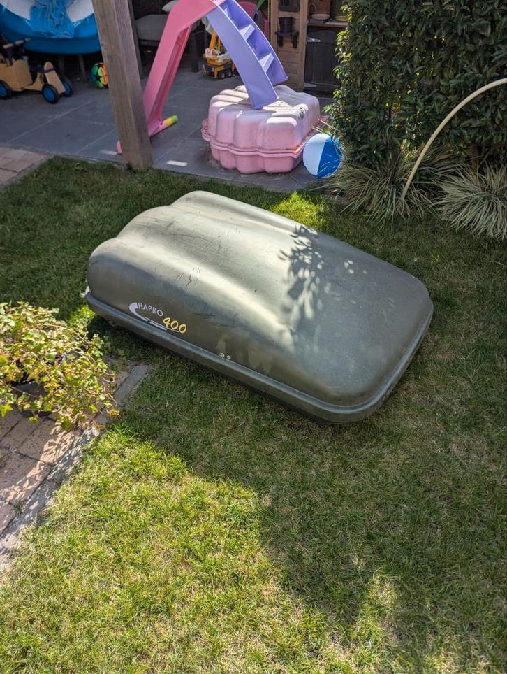 hapro 400 dakkoffer incl universele bevestigingsbeugels, Auto diversen, Dakkoffers, Gebruikt, Ophalen of Verzenden