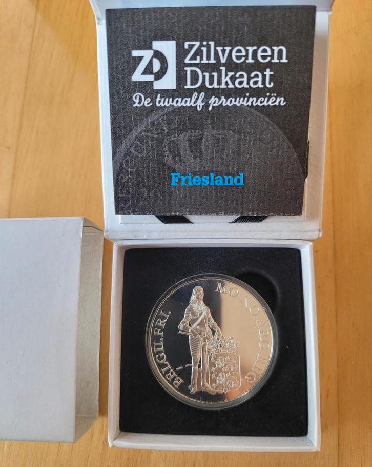 Zilveren Dukaat Friesland 2017 Proof, Postzegels en Munten, Munten | Nederland, Ophalen of Verzenden