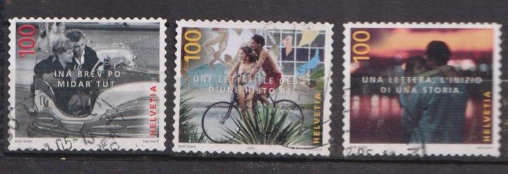 Zwitserland 2005 Samen fietsen Een brief, Postzegels en Munten, Postzegels | Europa | Zwitserland, Gestempeld, Verzenden