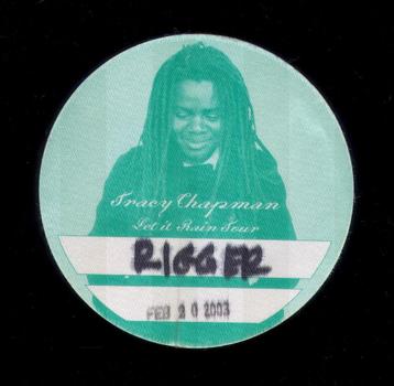 Tracy Chapman BACKSTAGE PASS Utrecht 2003 Origineel ! beschikbaar voor biedingen
