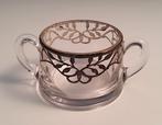 Suikerpot, glas met zilver, rond 1930, Antiek en Kunst, Ophalen of Verzenden