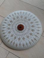 Plafondlamp, vintage, glas, rond, Huis en Inrichting, Lampen | Plafondlampen, Ophalen of Verzenden, Zo goed als nieuw, Glas