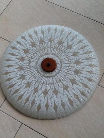 Plafondlamp, vintage, glas, rond beschikbaar voor biedingen