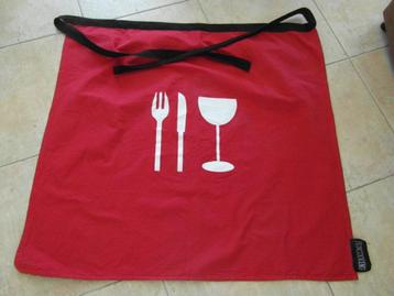 keukenschort schort one size rood zwart Funcooking beschikbaar voor biedingen