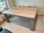 Grote houtlook eettafel grijs eiken, Huis en Inrichting, Complete inboedels, Ophalen