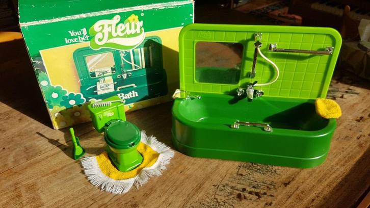 vintage Fleur badkamer, Verzamelen, Poppen, Gebruikt, Accessoires, Ophalen