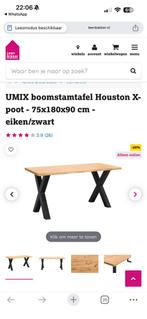 Boomstamtafel/eettafel/houten tafel Leenbakker, Huis en Inrichting, Tafels | Eettafels, 150 tot 200 cm, Eikenhout, Ophalen of Verzenden