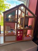 Houten poppenhuis en boerderij, Kinderen en Baby's, Speelgoed | Poppenhuizen, Ophalen