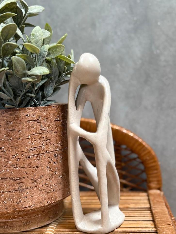 Spekstenen ‘ De Denker’ beeld, Antiek en Kunst, Kunst | Beelden en Houtsnijwerken, Ophalen of Verzenden