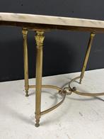 Vintage marmeren bijzettafel, 45 tot 60 cm, Overige materialen, Gebruikt, Ophalen of Verzenden