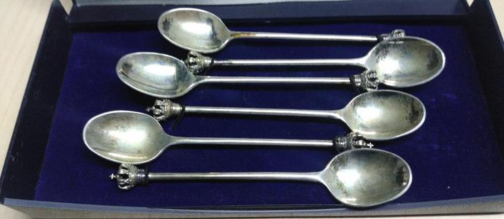 Ziveren Theelepels, Antiek en Kunst, Antiek | Goud en Zilver, Ophalen of Verzenden