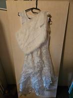 Witte Jurk met Bolero - Maat Onbekend, Ophalen, Zo goed als nieuw, Wit, Knielengte