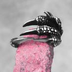 Drakenklauw stalen ring voor mannen en vrouwen, Sieraden, Tassen en Uiterlijk, Ringen, Nieuw, Dame of Heer, Zilver, IJzer of Staal
