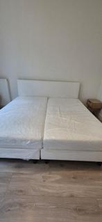 Boxspring Bed 200x200 cm with brand new mattresses, Ophalen, Wit, Overige maten, 200 cm