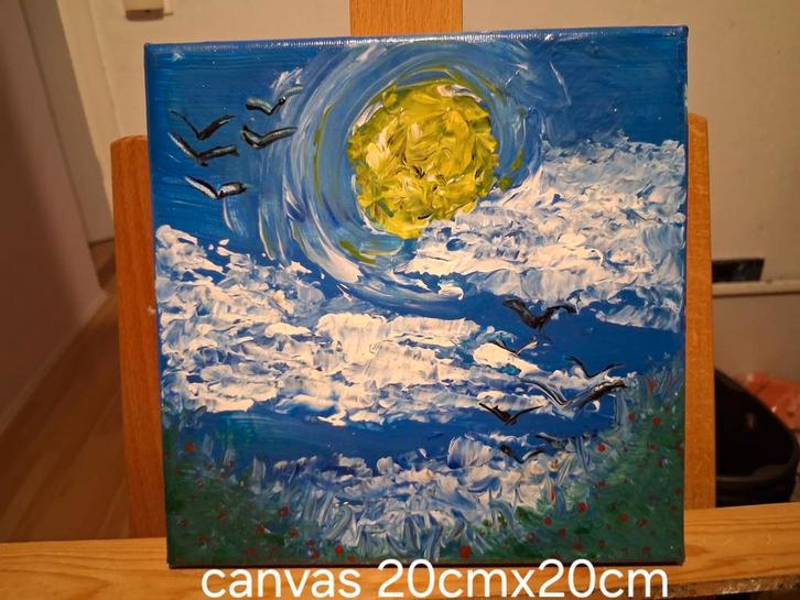 Art By Myrthe canvas 20cmx20cm, Antiek en Kunst, Kunst | Schilderijen | Klassiek, Ophalen of Verzenden