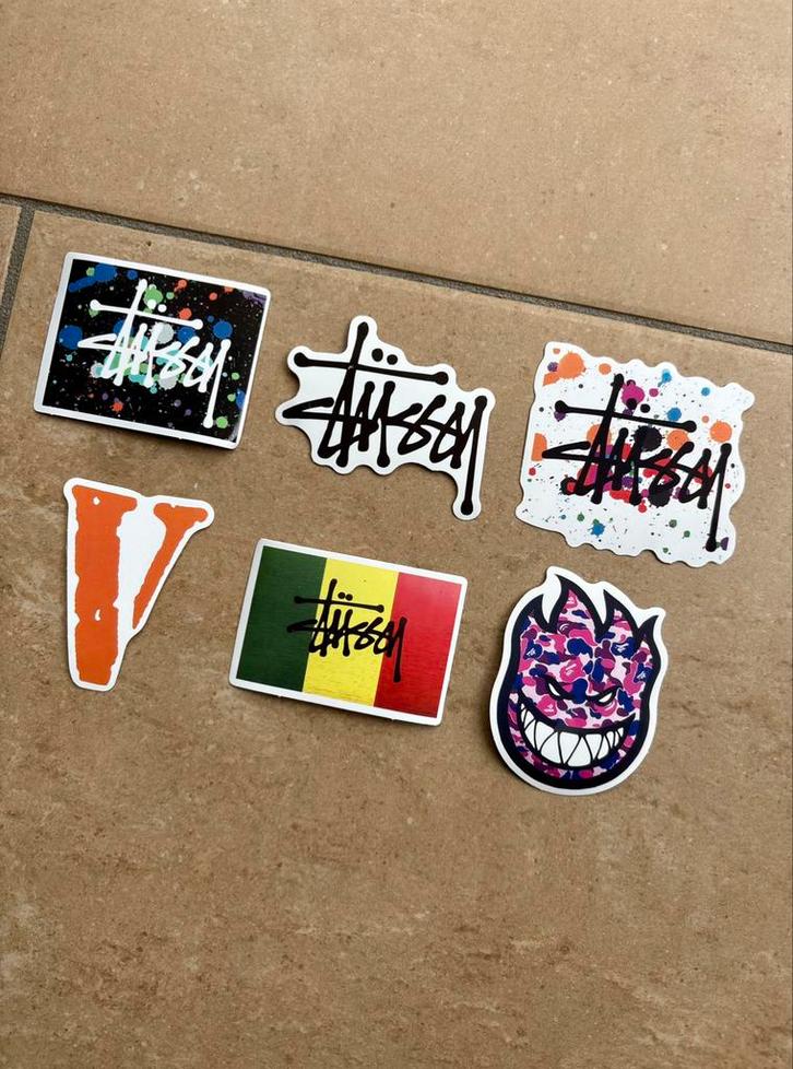 Stüssy, Vlone, Spitfire sticker set, Verzamelen, Stickers, Nieuw, Merk, Ophalen of Verzenden