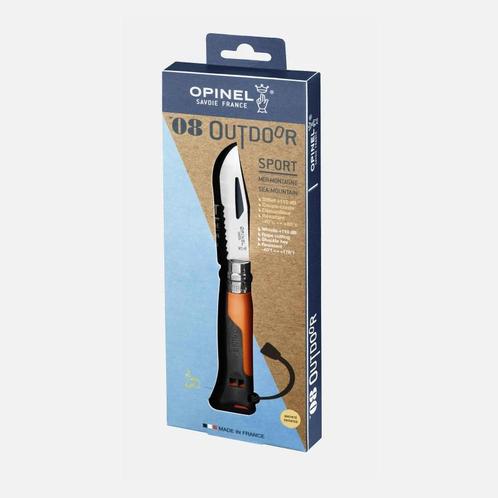 OPINEL N08 OUTDOOR ZAKMES ORANJE, Caravans en Kamperen, Kampeergereedschap, Nieuw, Ophalen of Verzenden