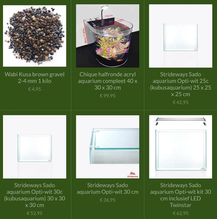 Diverse nieuwe aquaria en meubels, Dieren en Toebehoren, Vissen | Aquaria en Toebehoren, Nieuw, Leeg aquarium, Ophalen