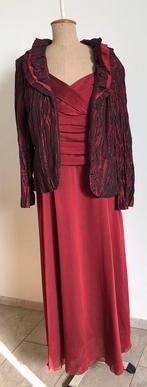 Rode Feest/Gala jurk met Jasje, Kleding | Dames, Gelegenheidskleding, Galajurk, Maat 46/48 (XL) of groter, Ophalen of Verzenden