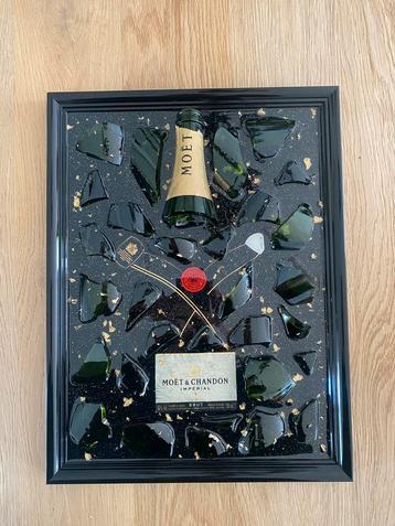 Moët & Chandon (Brut) bottle art schilderij beschikbaar voor biedingen