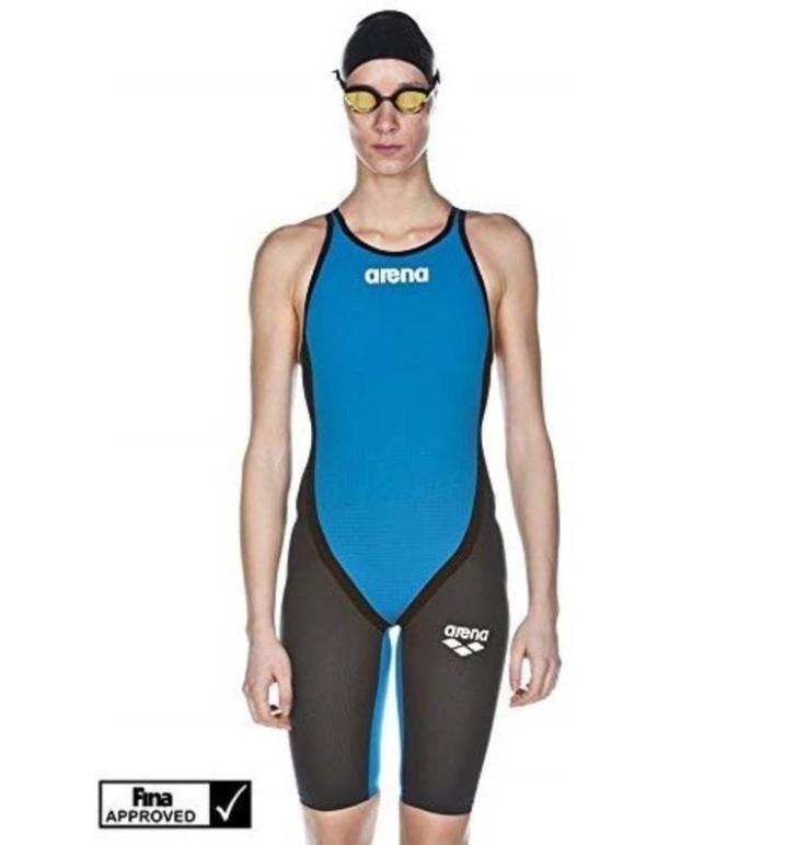 Nieuwe Arena Powerskin Carbon Flex Kneesuit Dark-Grey/Cyan, Kleding | Dames, Badmode en Zwemkleding, Nieuw, Badpak, Blauw, Ophalen of Verzenden