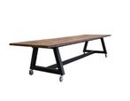 stamtafel verrijdbaar 250x100 cm, Verzenden, 50 tot 100 cm, Vijf personen of meer, Eikenhout