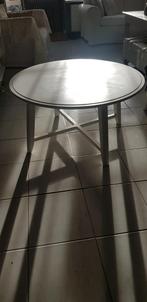 Mooie grote Ronde Salontafel wit gratis, Huis en Inrichting, Ophalen, 50 tot 100 cm, Rond, 50 tot 100 cm