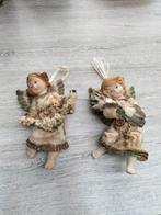 Twee schattige engelenbeeldjes, Tuin en Terras, Tuinbeelden, Ophalen, Zo goed als nieuw, Kunststof, Engelenbeeld