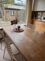 Houten Eettafel, Huis en Inrichting, Tafels | Eettafels, Ophalen, Gebruikt, Teakhout, 50 tot 100 cm