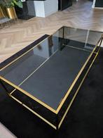 Westwing Maya gouden salontafel met glazen blad, Huis en Inrichting, Tafels | Salontafels, Ophalen, 100 tot 150 cm, 50 tot 100 cm