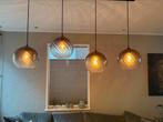 Hanglamp eettafel smoke glas swirl, Ophalen of Verzenden, Zo goed als nieuw, Glas