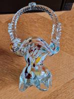 Vintage Murano Glas Basket/Mand Multicolor Jaren 80, Ophalen of Verzenden