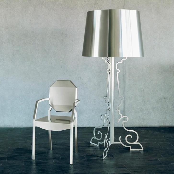 Philipp Plein LOUIS X barok RVS vloerlamp 185 cm 1 stuk, Huis en Inrichting, Lampen | Vloerlampen, Zo goed als nieuw, 150 tot 200 cm