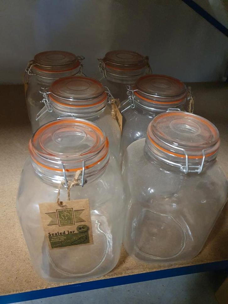 6 Grote Weckpotten 3L, Nieuw & Ongebruikt, Huis en Inrichting, Keuken | Keukenbenodigdheden, Nieuw, Ophalen