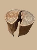 Vintage seventies 70  rotan 2-delig , yin yang, Tuin en Terras, Tuinsets en Loungesets, Ophalen, Gebruikt, Rotan, 2 zitplaatsen