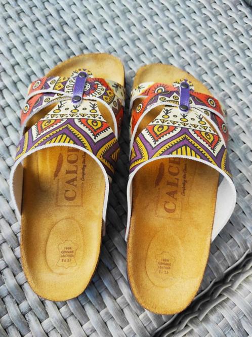 CALCEO slippers meerkleurig maat 37 NIEUW, Kleding | Dames, Schoenen, Nieuw, Slippers, Overige kleuren, Verzenden