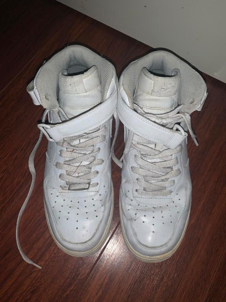 Nike Air Force 1 High Wit – Maat 43 – Draagbaar, gebruikt, Kleding | Heren, Schoenen, Gedragen, Sneakers of Gympen, Wit, Ophalen of Verzenden