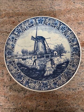 Delfts Blauw Wandbord Molen beschikbaar voor biedingen