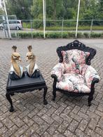Unieke barok fauteuile geheel opnieuw gestoffeerd, Huis en Inrichting, Fauteuils, Ophalen, Zo goed als nieuw, 75 tot 100 cm