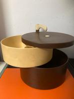 Vintage kunststof naaidoos met handvat en vakverdeling, Verzamelen, Retro, Ophalen of Verzenden, Huis en Inrichting