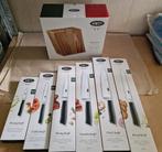 Ah boretti messenset messen met messenblok complete set, Nieuw, Ophalen of Verzenden, Rvs of Chroom, Vaatwasserbestendig